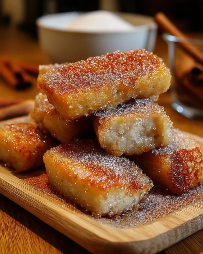 Torrijas traditionnelles espagnoles servies avec un sirop sucré.