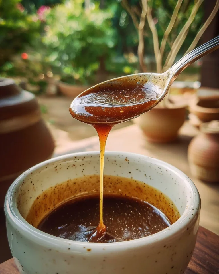 Vinaigrette au miel et balsamique sur une salade fraîche