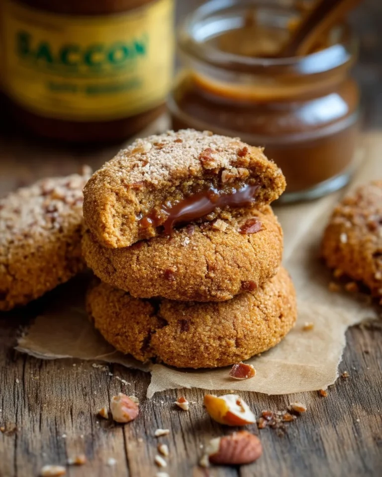 Biscuits fourrés au praliné sans sucre, une gourmandise saine et délicieuse.