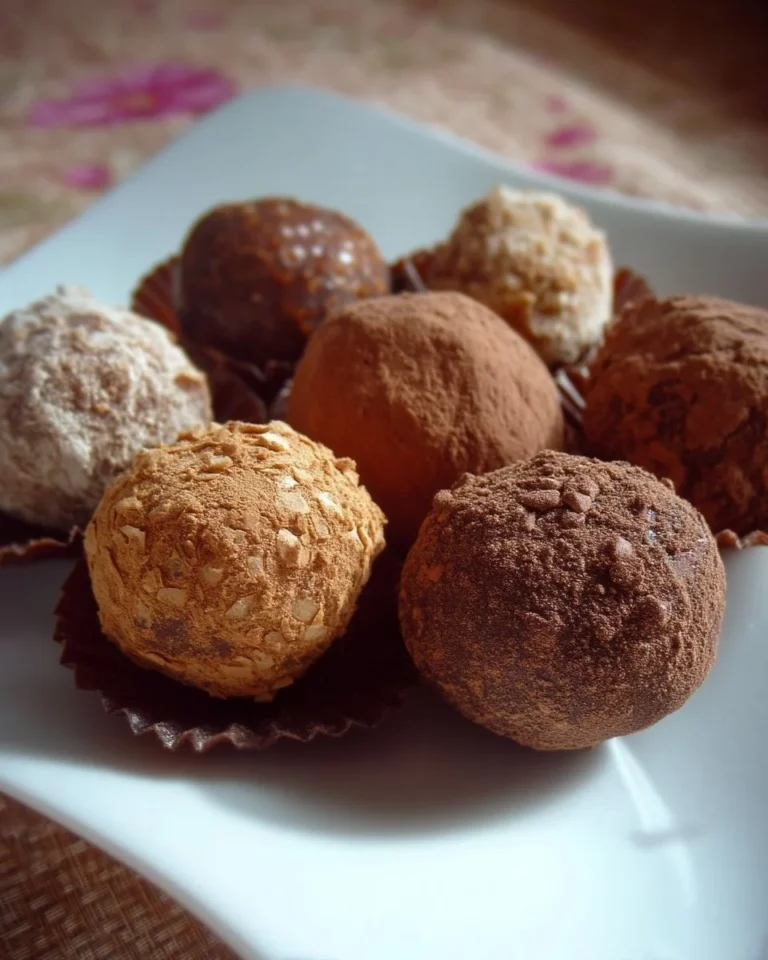 Boulettes de chocolat faites maison, idéales pour un dessert gourmand.
