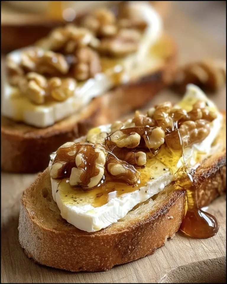 Bruschetta Chèvre avec Miel et Noix, délicieuse et gourmande