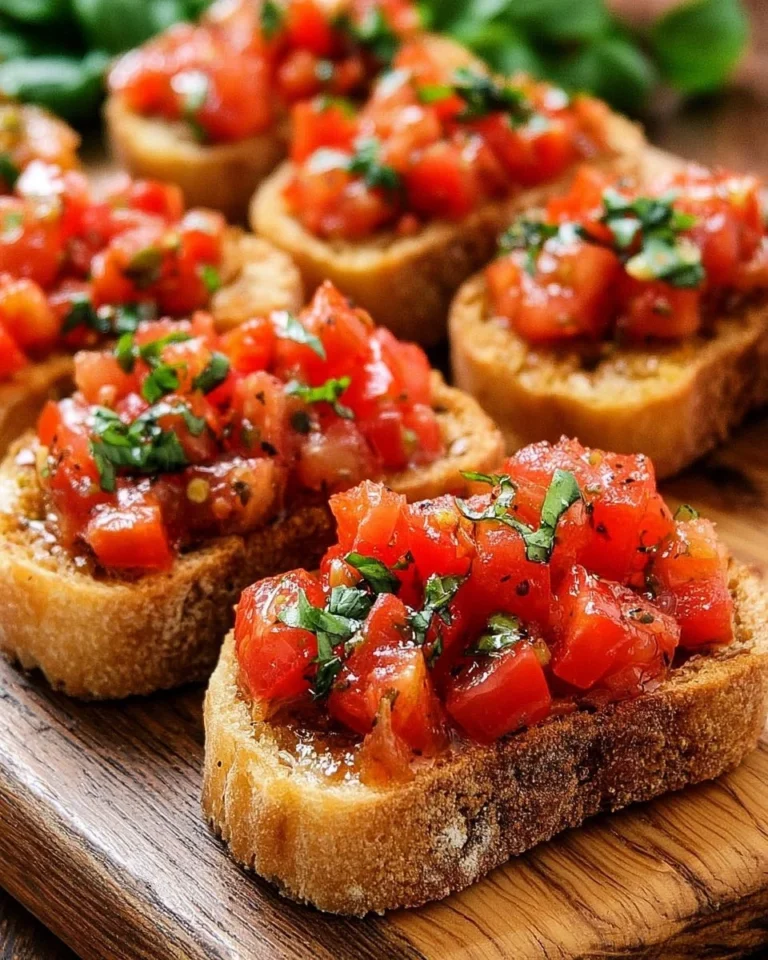 Bruschettas croustillantes garnies de tomates fraîches et d'herbes aromatiques