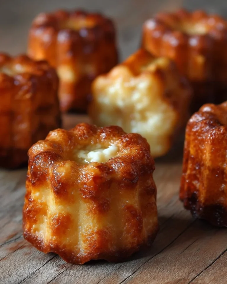 Cannelés salés au chèvre et au miel, une gourmandise parfaite pour l'apéritif.