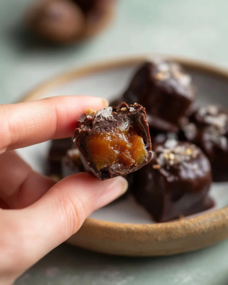 Caramels de datte au miso enrobés de chocolat savoureux et irrésistibles