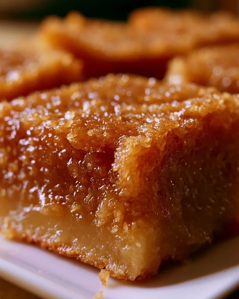 Carrés au sirop d'érable faits maison sur une assiette en bois.