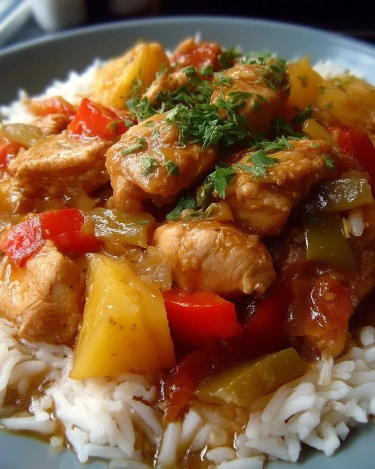 Recette de poulet à l'ananas dans un cuiseur lent, plat délicieux et facile à préparer.