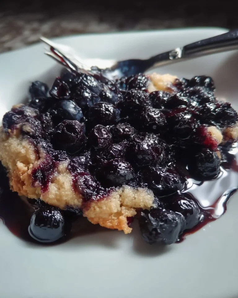 Farandoles aux bleuets et sirop d'érable, un dessert savoureux et coloré.