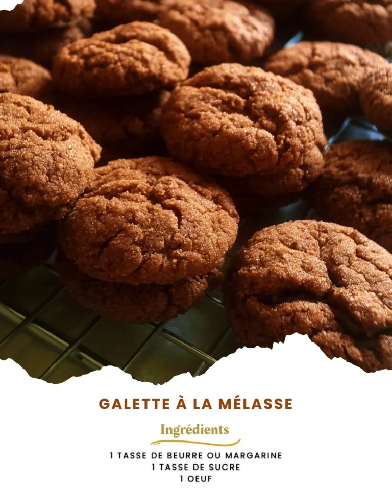 Recette de galette à la mélasse, délicieuse et facile à préparer.