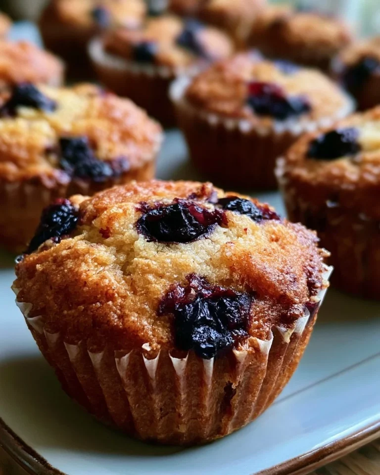 Muffins aux bleuets et sirop d'érable fraîchement cuits