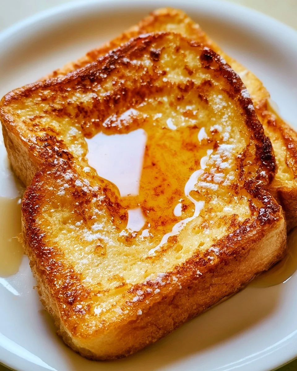Pain doré au sirop d'érable, une délicieuse recette sucrée.