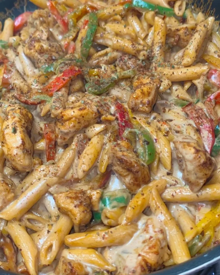 Pâtes Rasta au Poulet Jerk Crémeux, un plat crémeux et épicé