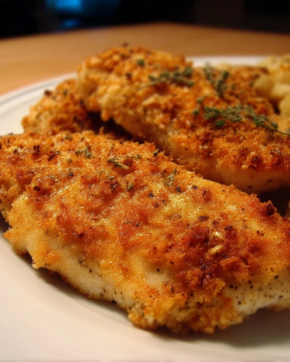 Poitrines de poulet ranch panées aux Rice Krispies dorées et croustillantes