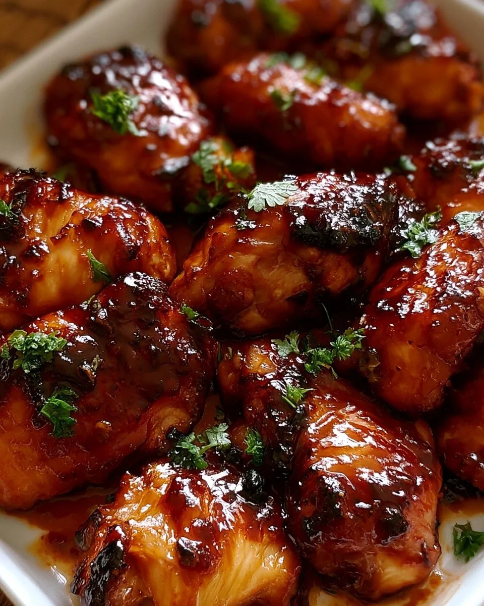 Recette savoureuse de poulet collant avec sauce sucrée et épicée