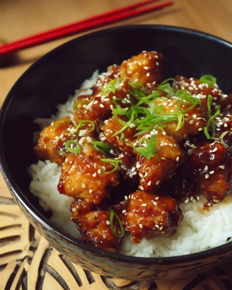 Recette de Poulet du Général Tao préparé à l'Air fryer