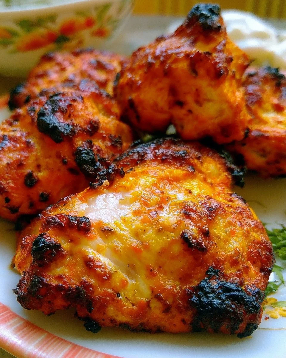 Poulet Tandoori avec Sauce au Beurre, un plat exotique épicé et délicieux.