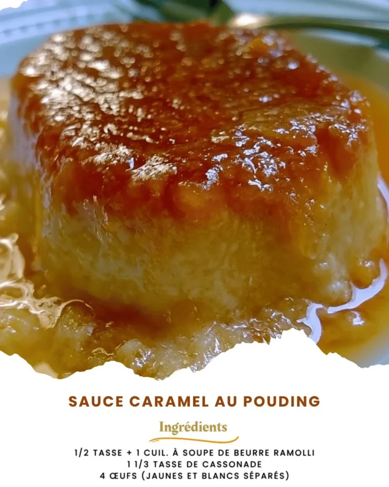 Recette de Sauce Caramel au Pouding délicieuse pour accompagner vos desserts