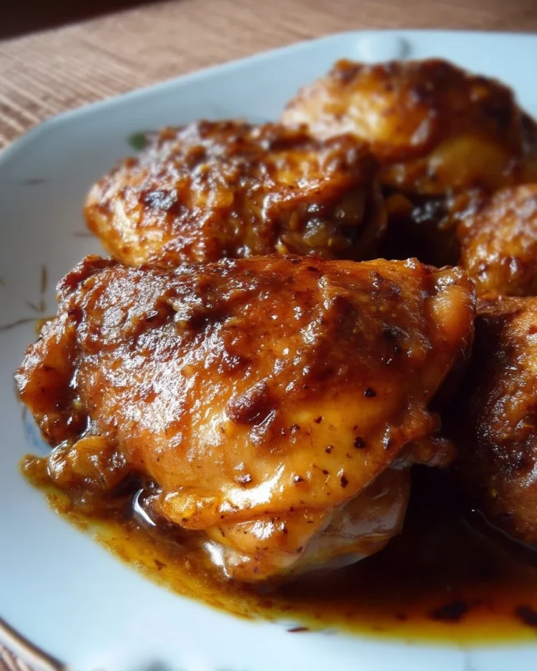 Recette de cuisses de poulet épicées savoureuses et faciles à préparer.