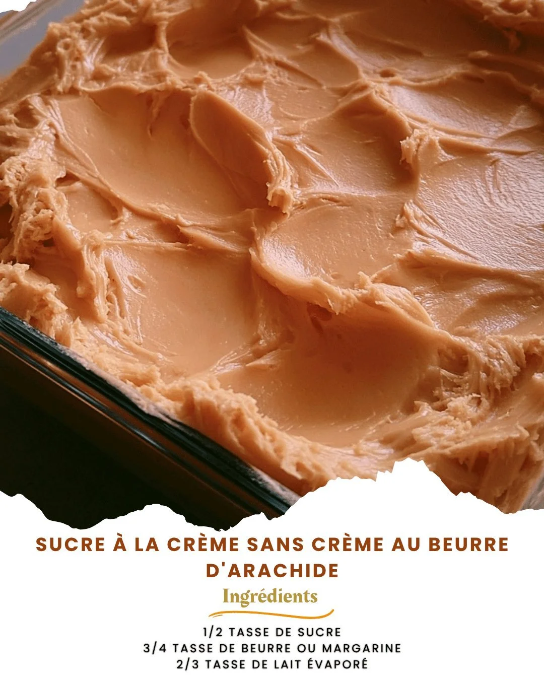 Sucre à la crème sans crème au beurre d'arachide, un dessert délicieux et crémeux