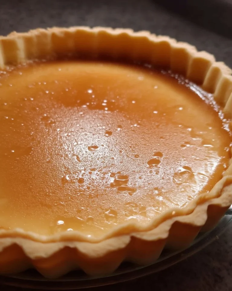 Tarte crémeuse au sirop d'érable, un dessert gourmand et savoureux.