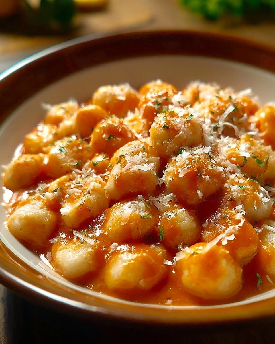 Gnocchis à la Sauce Rosée et Parmesan