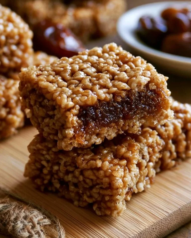 Carrés de Rice Krispies à l'érable et aux dattes, un dessert croustillant