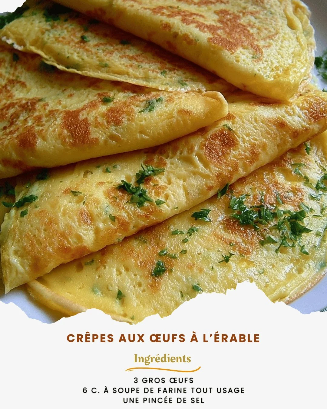 Recette de crêpes aux œufs (scrippelle) servies avec garnitures variées