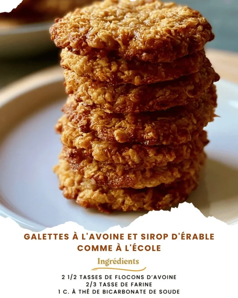 Galettes à l'avoine et sirop d'érable présentées sur une assiette