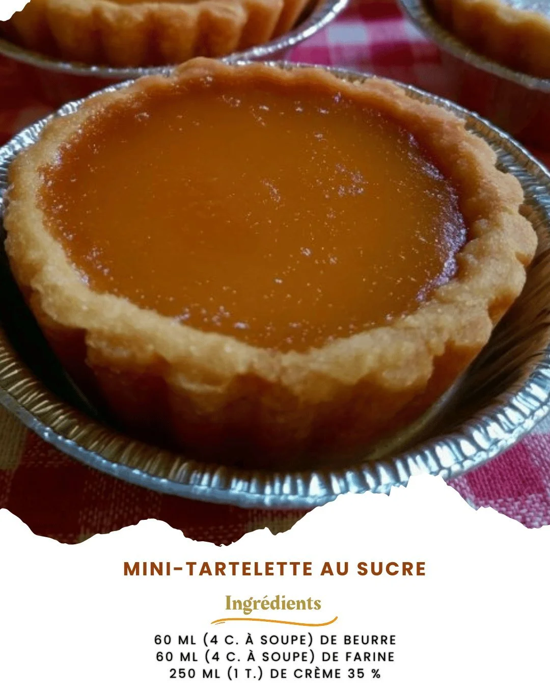Mini-tartelette au sucre, dessert sucré et délicat, idéal pour les événements spéciaux.