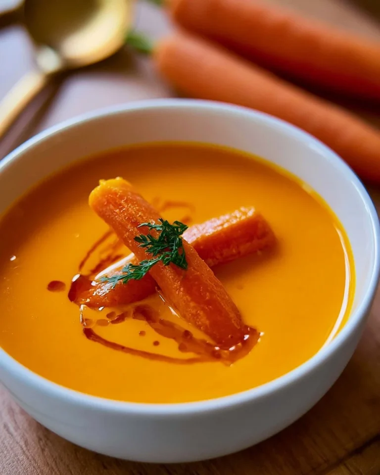 Bol de Potage de Carottes au Sirop d'Érable, une recette délicieuse et réconfortante.