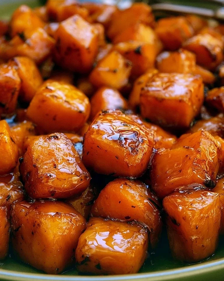 Patates douces rôties au sirop d'érable sur une assiette