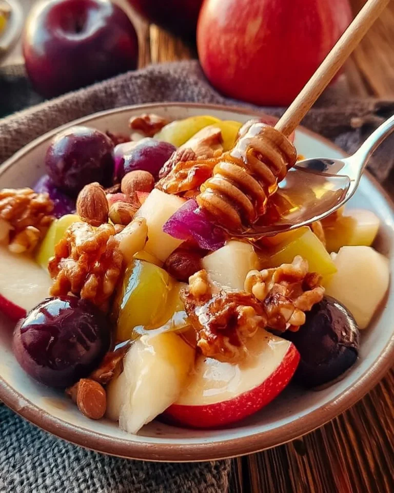Salade de Fruits d'Automne au Miel et Noix, un dessert frais et savoureux