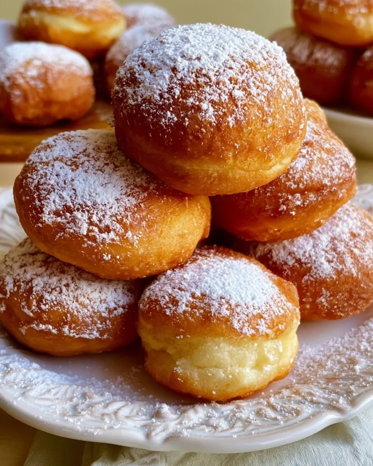 Beignets au yaourt légers et gourmands sur une assiette