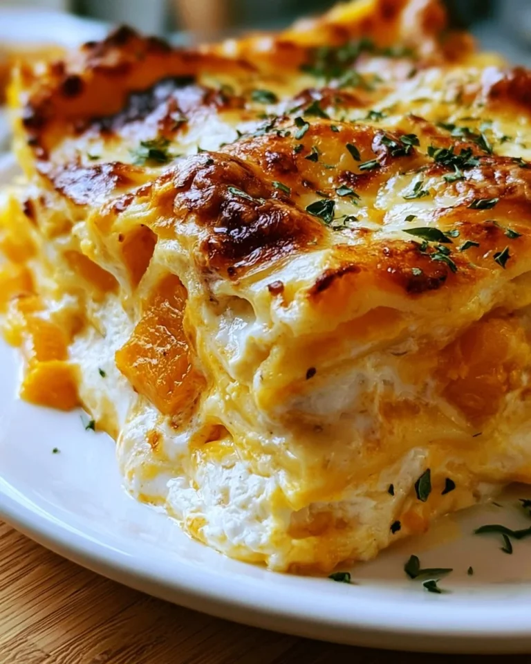 Lasagnes à la courge butternut et au chèvre, un plat savoureux et réconfortant