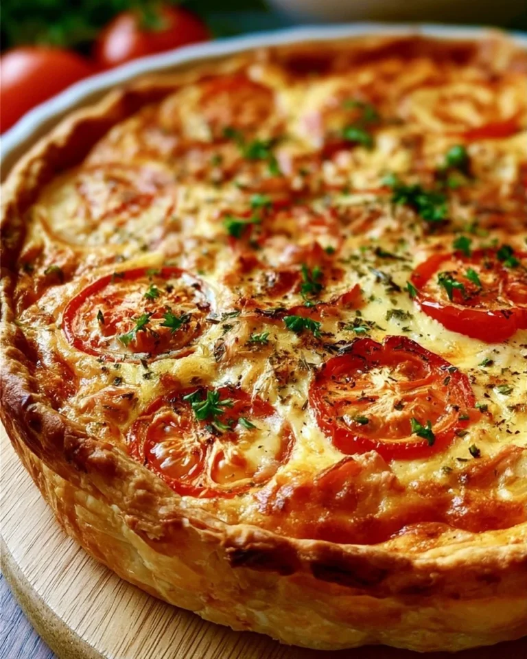 Recette de quiche thon sans pâte avec tomates, facile à réaliser
