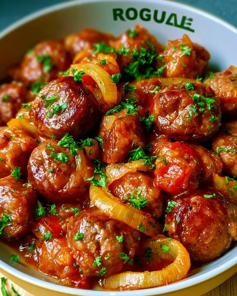 Saucisse Créole Rougail servie dans un plat en bois avec garnitures colorées.